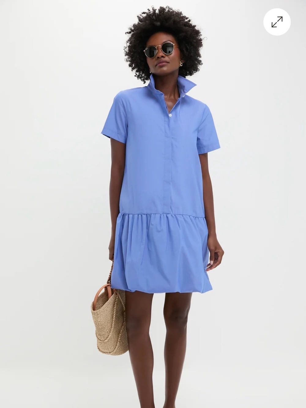 Tuckernuck Sail Blue Martine Bubble Mini Dress size M NWT